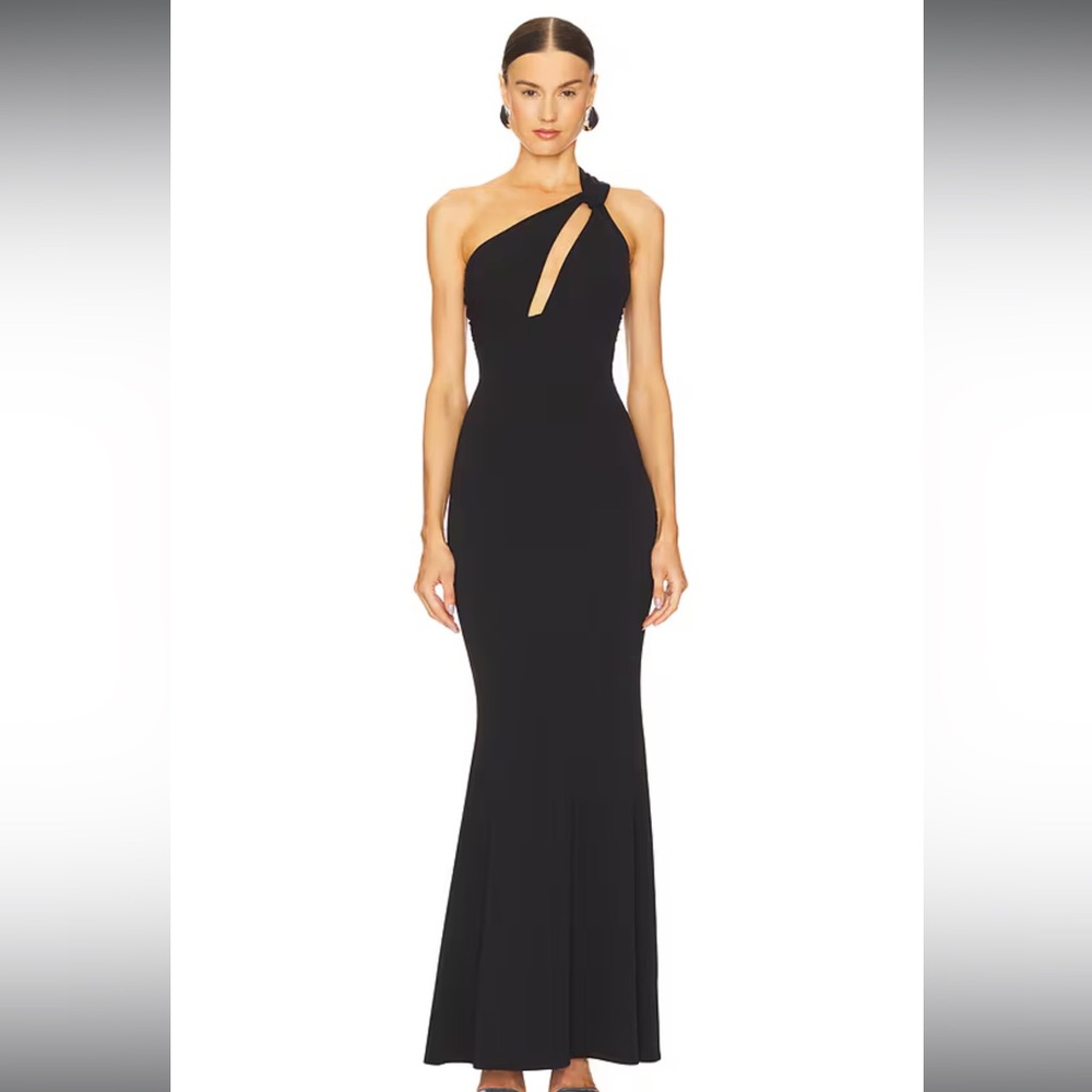 REVOLVE Black One Shoulder Dress